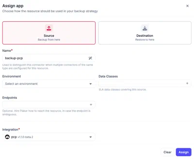 Add a PCP source app