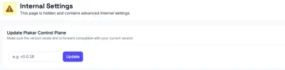 Internal settings