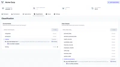 Creating and deleting environments and data classes