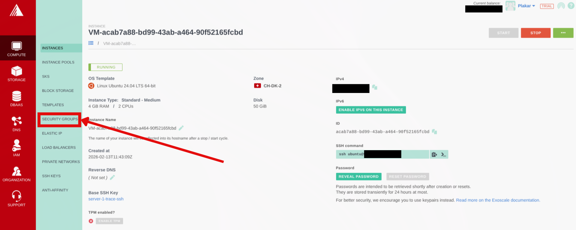 Provision compute instance