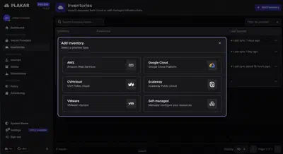 Plakar Control Plane — inventory management